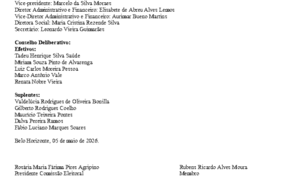 Ribercon - Comunicado – Resultado da Eleição
